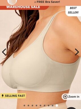 Truekind Wireless Seamless Bra in Light Cream
